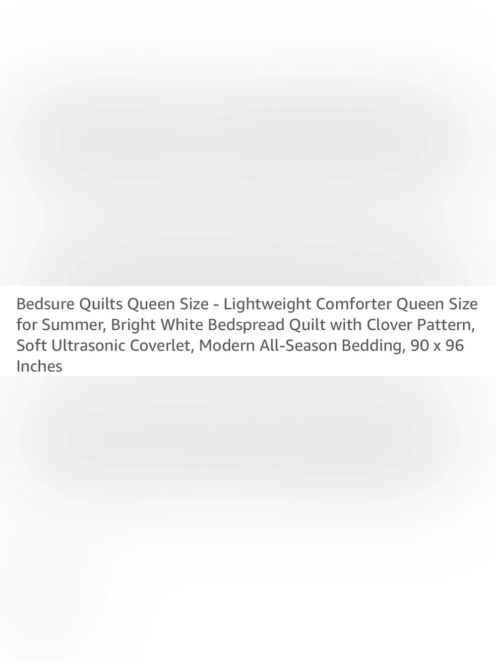Bedsure Queen White Quilted Bedspread Set - Classic Hotel-Style Bedding